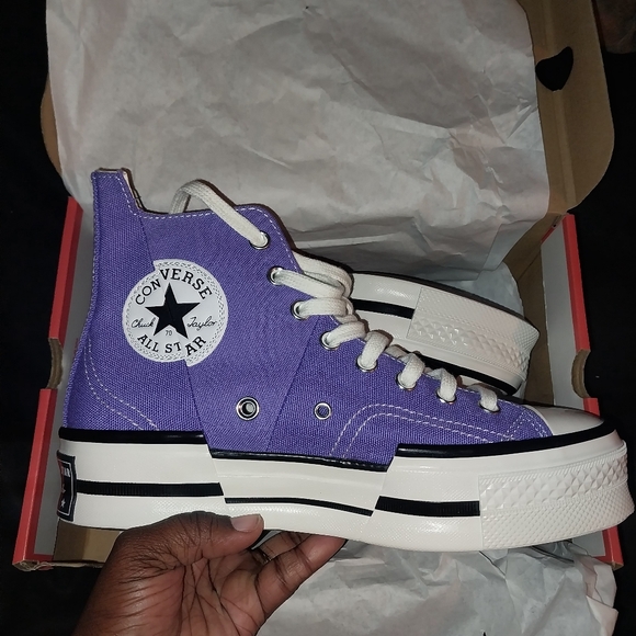 New Violet Chuck 70 Plus High Sneakers - Picture 6 of 10